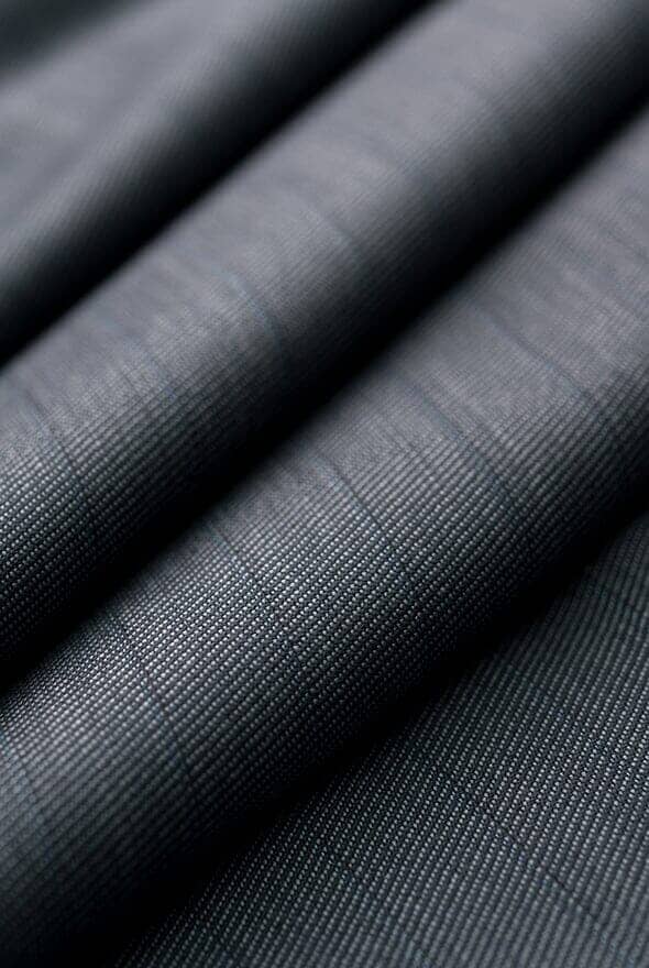 V20172 Dormeuil Silver Grey Twill & Strip Suiting -2.9m Vintage Suit Fabrics Dormeuil