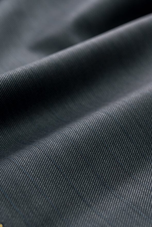 V20172 Dormeuil Silver Grey Twill & Strip Suiting -2.9m Vintage Suit Fabrics Dormeuil