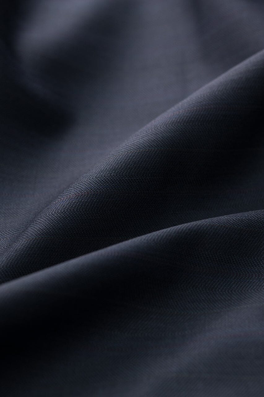 Vintage Suit Fabrics-Dormeuil V20565 DORMEUIL Dark Royal Blue Twill 100s Wool -2.8m