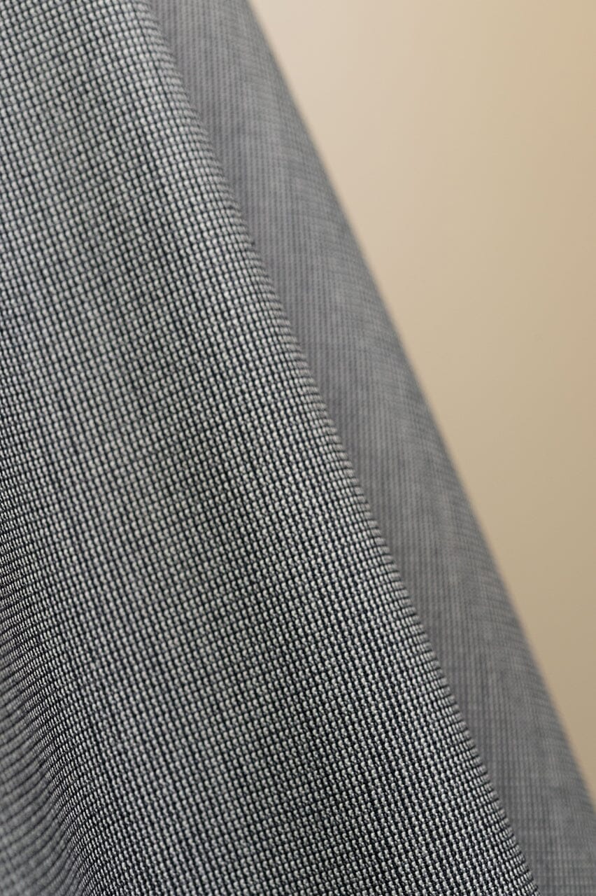 Vintage Suit Fabrics-Dormeuil V23251 Dormeuil Grey Nailhead Wool Suiting-2.9m