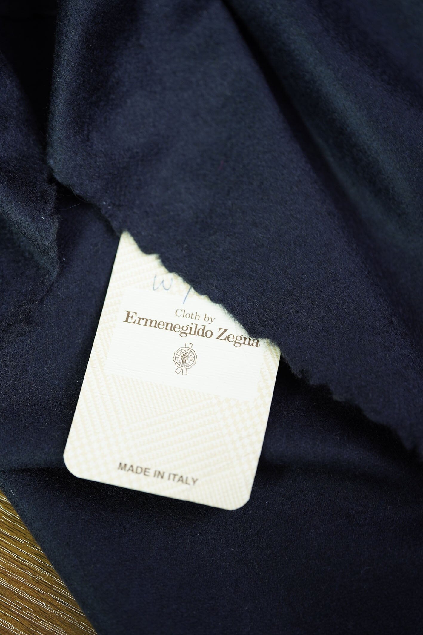 Modern Suit Fabrics-Ermenegildo Zegna ZEGNA Navy Wool & Cashmere