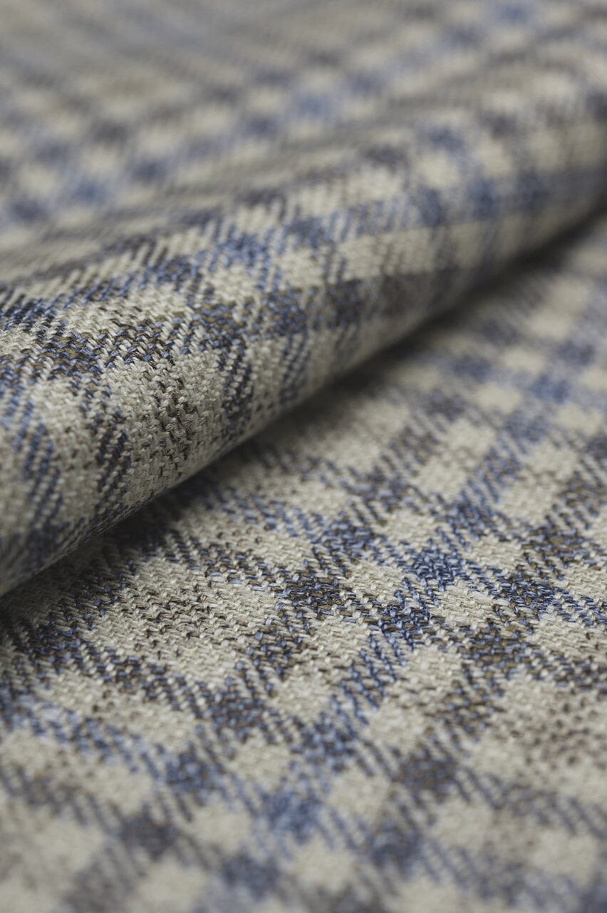 LaGondola Suit Fabric-E.Thomas GC50123 E.Thomas Blue & Brown Gunclub Jacketing