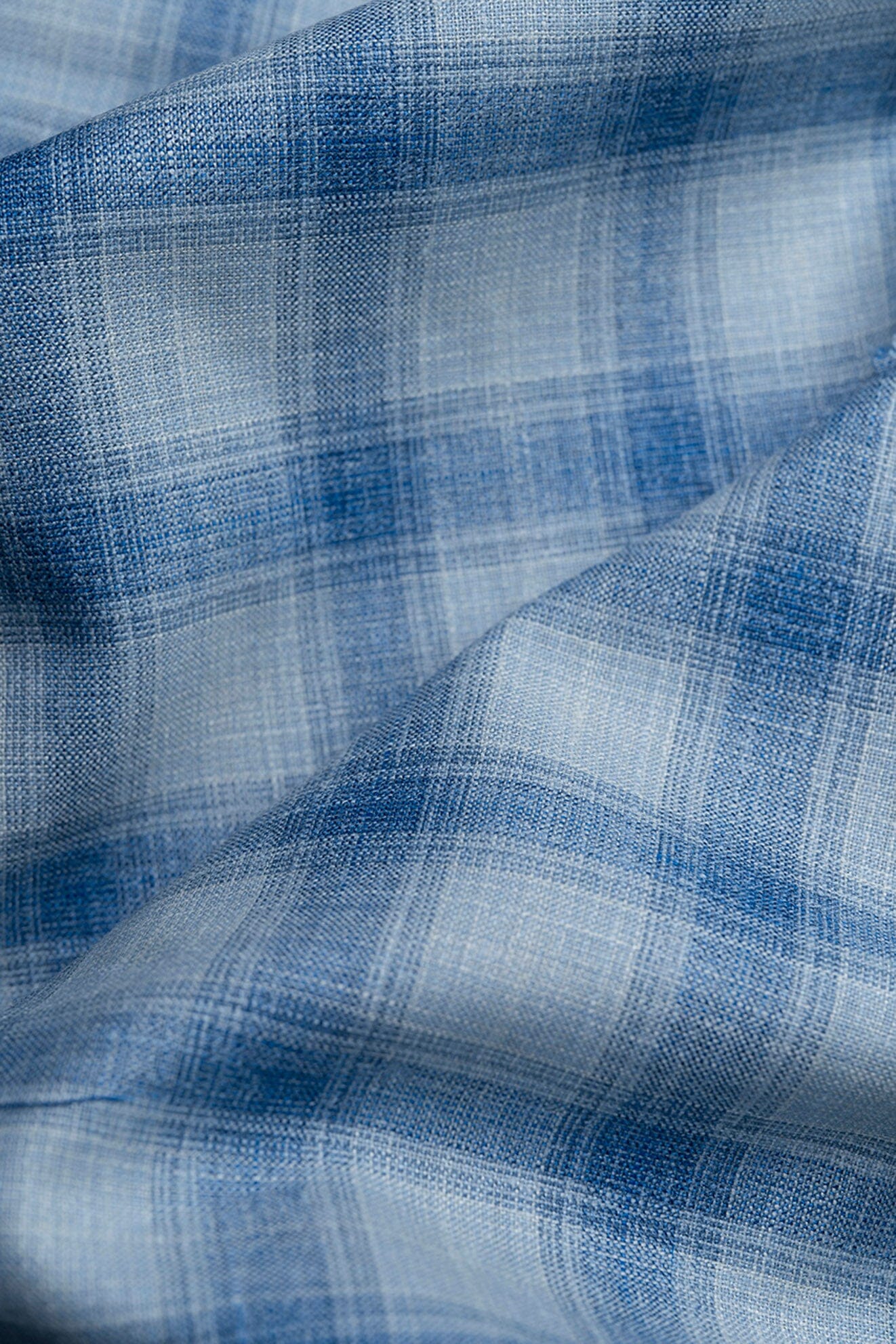 LaGondola Suit Fabric-E.Thomas GC50129 E.Thomas Blue & Blue Plaid Jacketing