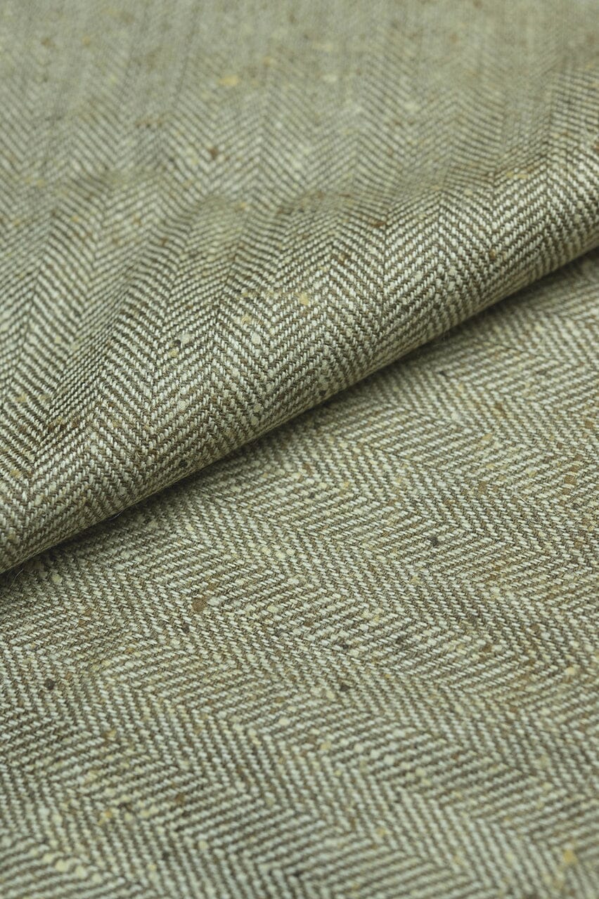 LaGondola Suit Fabric-E.Thomas GC50141 E.Thomas Sand Herringbone Jacketing