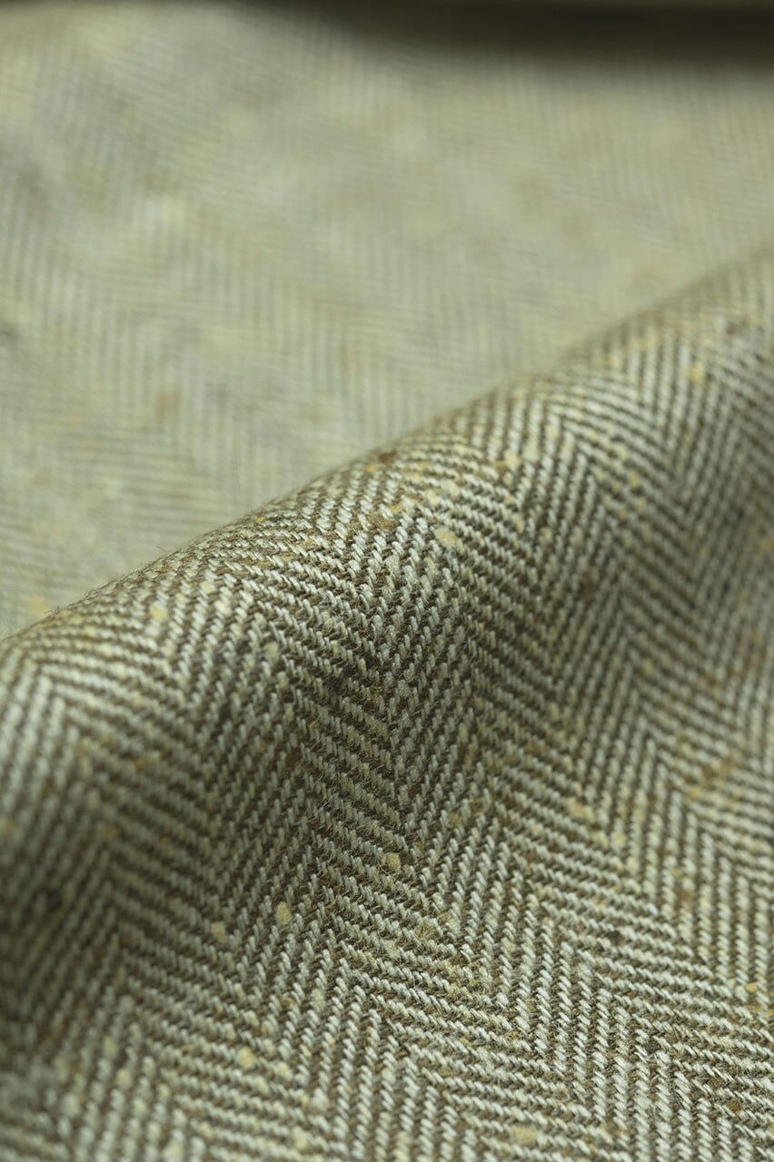 LaGondola Suit Fabric-E.Thomas GC50141 E.Thomas Sand Herringbone Jacketing