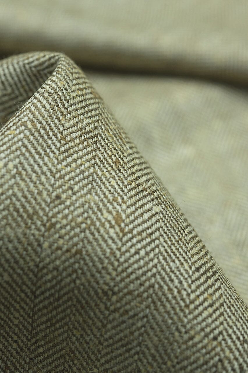 LaGondola Suit Fabric-E.Thomas GC50141 E.Thomas Sand Herringbone Jacketing