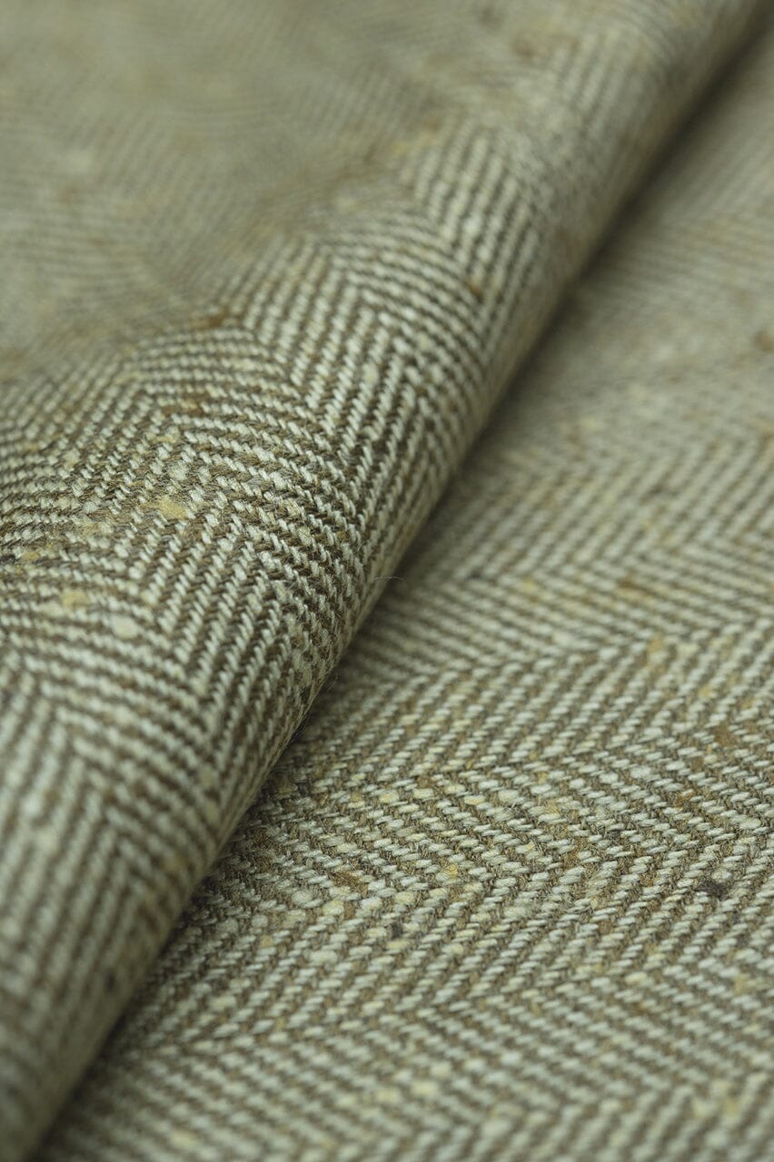 LaGondola Suit Fabric-E.Thomas GC50141 E.Thomas Sand Herringbone Jacketing