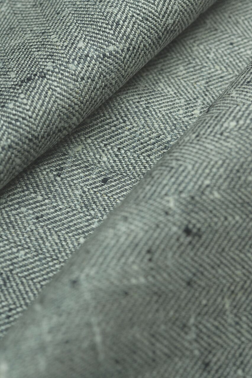 LaGondola Suit Fabric-E.Thomas GC50143 E.Thomas Grey Herringbone Jacketing