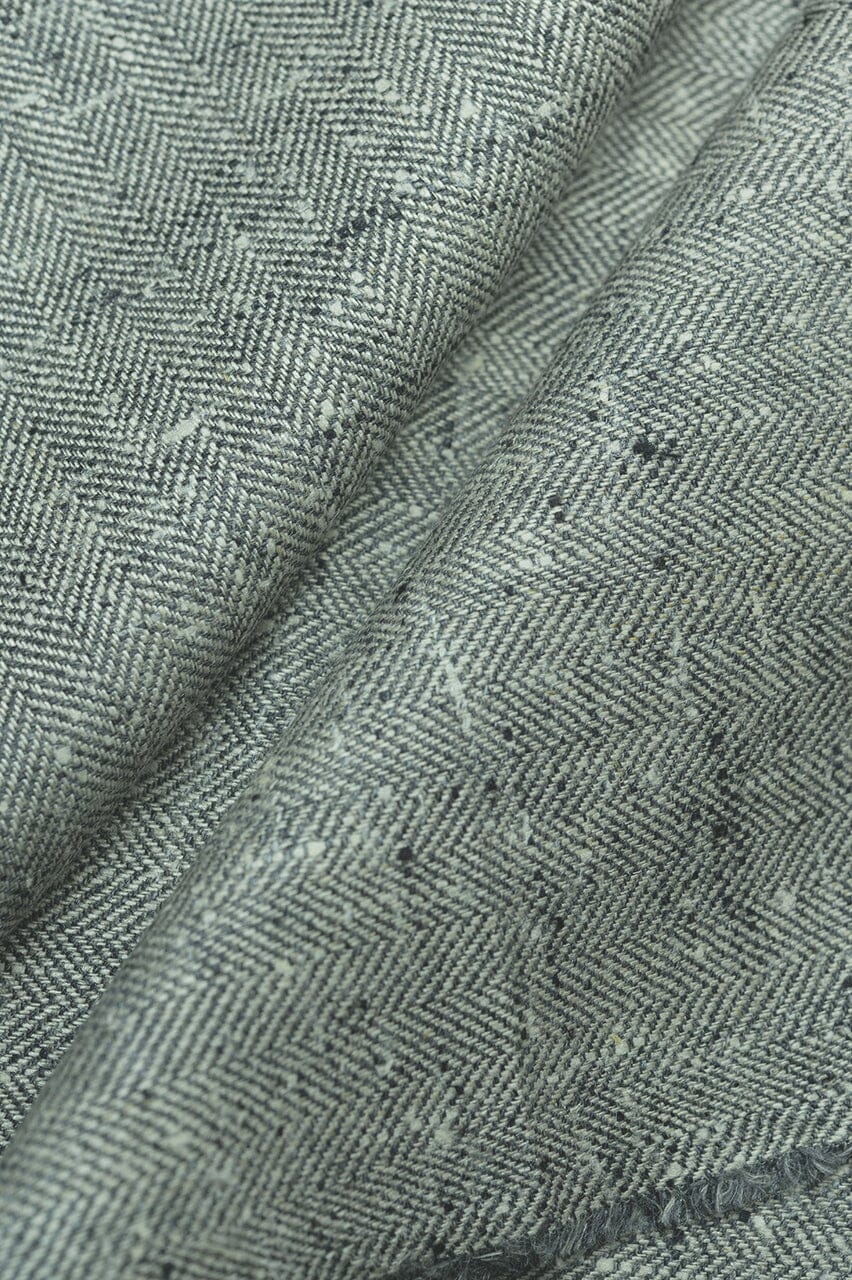 LaGondola Suit Fabric-E.Thomas GC50143 E.Thomas Grey Herringbone Jacketing