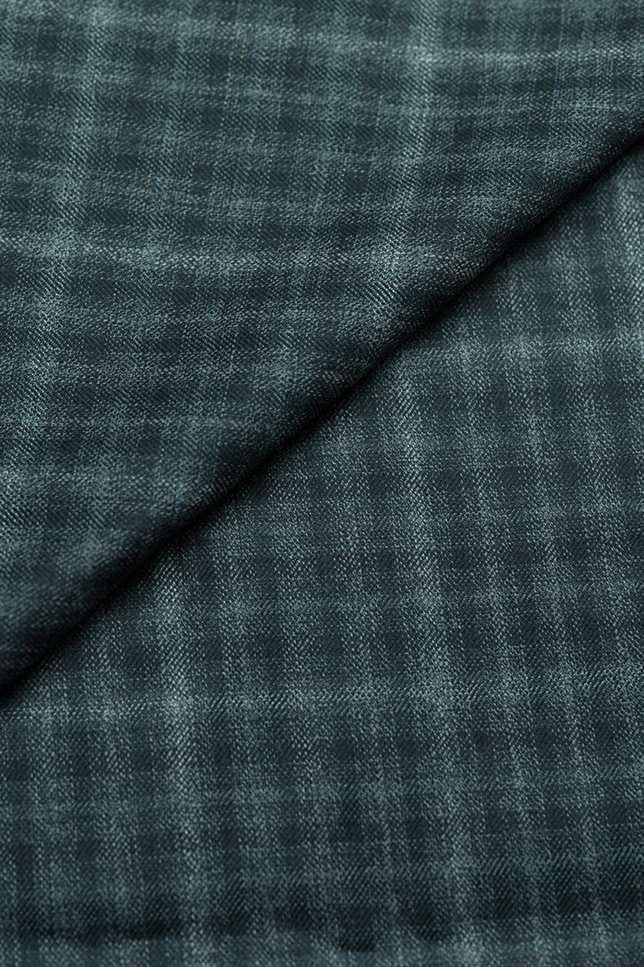 LaGondola Suit Fabric-E.Thomas GC50147 E.Thomas Dark Green 130's Jacketing