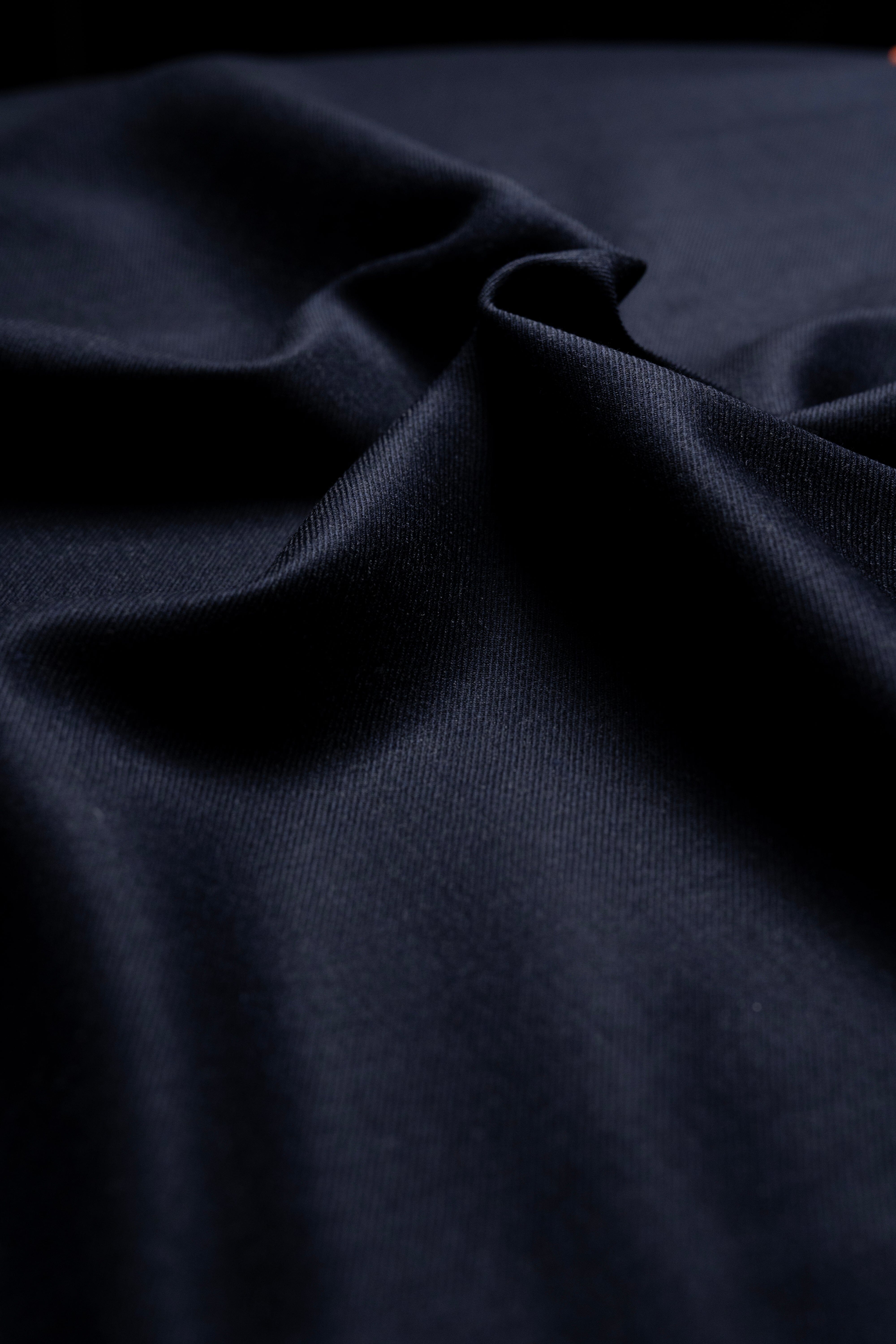 Modern Suit Fabrics-Fintex of London FS20720 Fintex of London Midnight Navy Cavalry Twill Trousers-1.6m