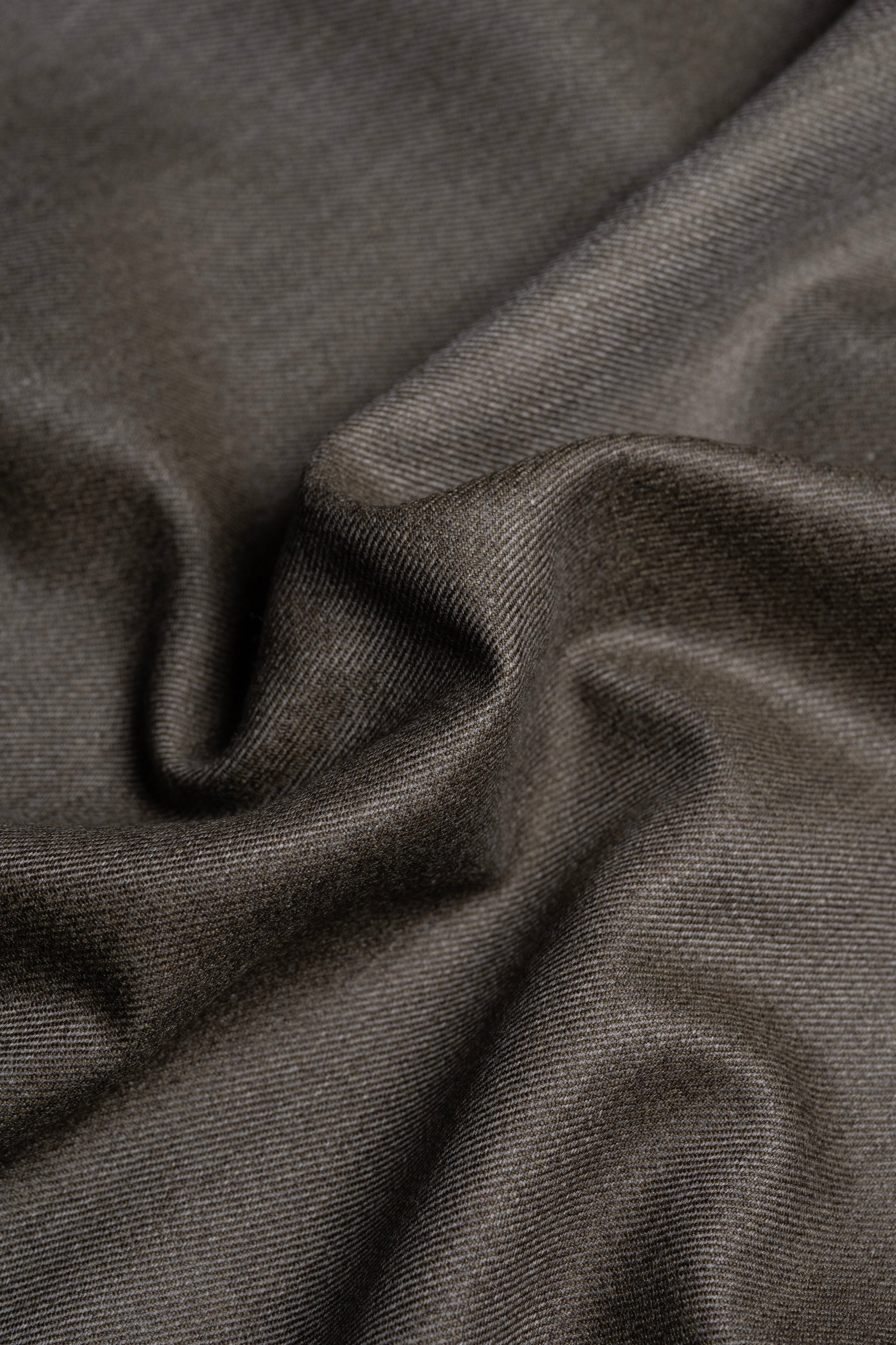 Modern Suit Fabrics-Fintex of London FS20724 Fintex of London Brown Cavalry Twill Wool Suiting-1.75m