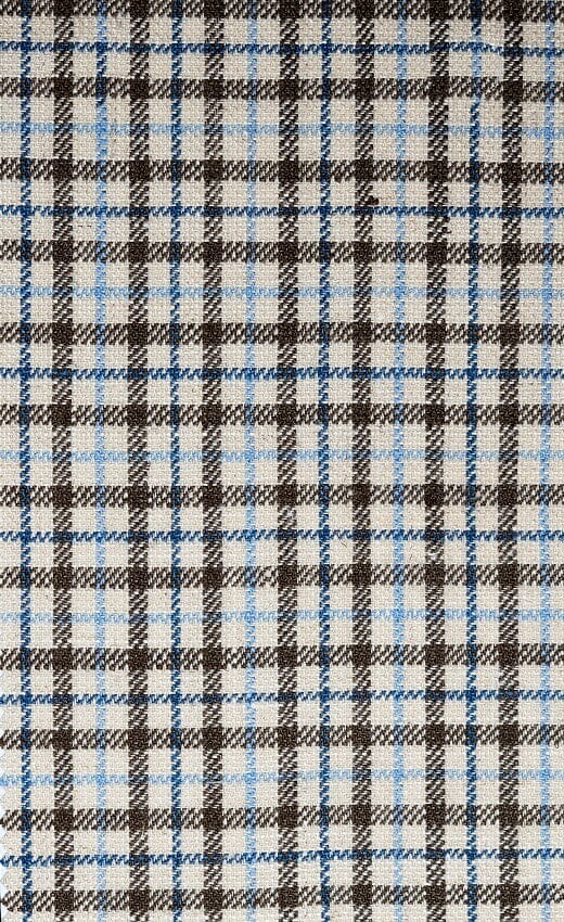 Modern Suit Fabrics-Fintex of London FS90510 Borage Wool Silk Linen Multi-check