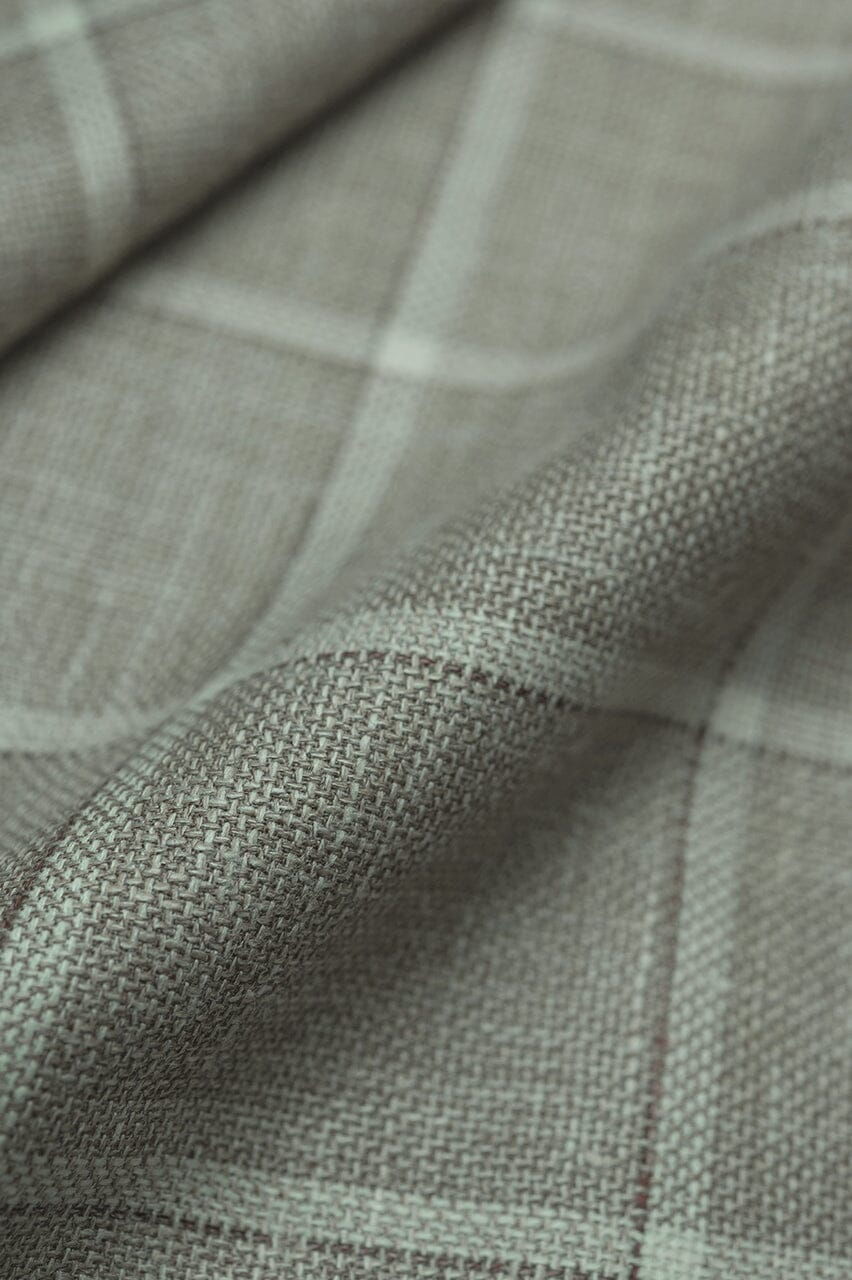 LaGondola Suit Fabric-Fratelli Tallia Di Delfino GC50116 Fratelli Tallia Di Delfino Beige Plaid Jacketing