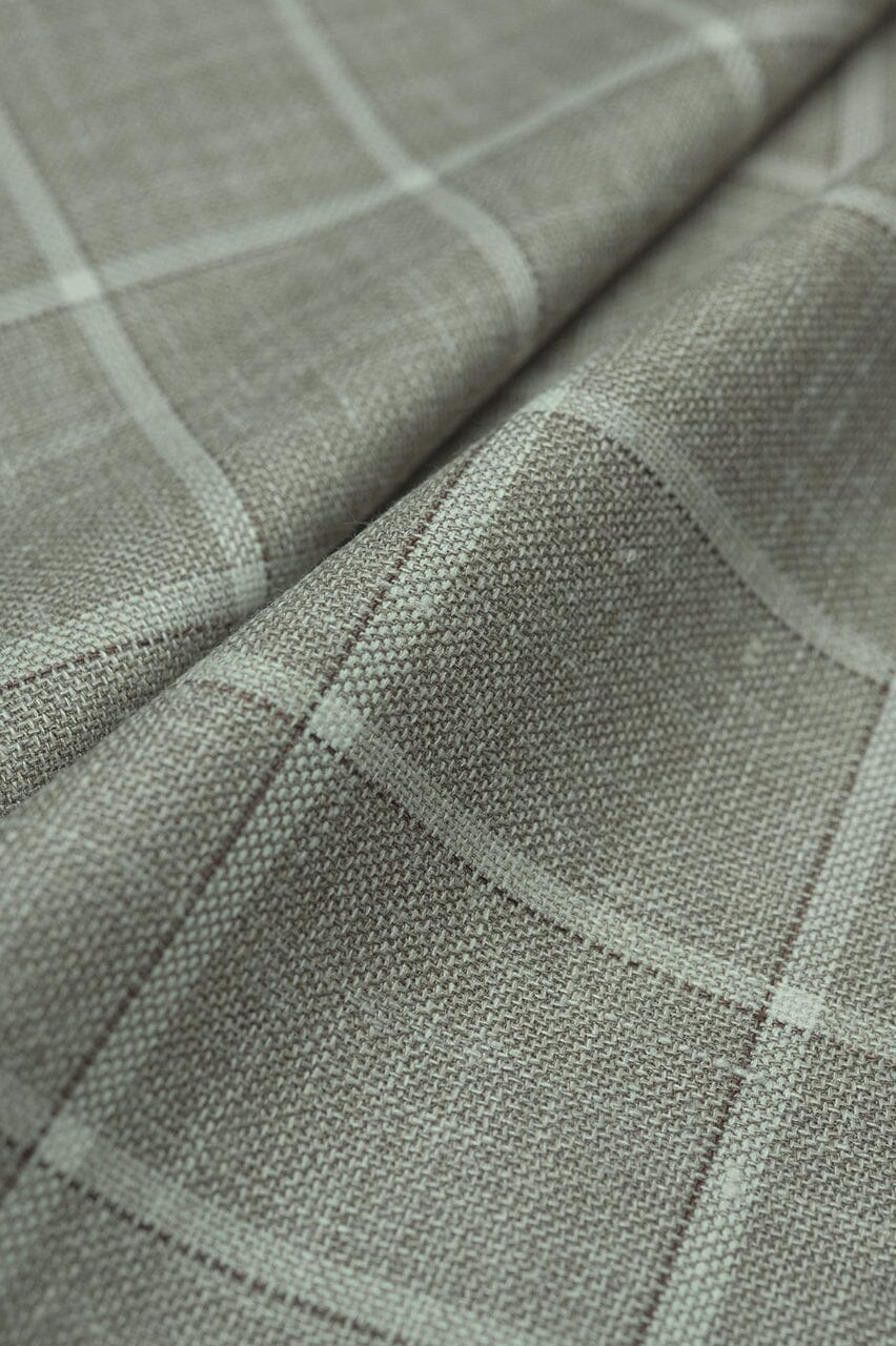 LaGondola Suit Fabric-Fratelli Tallia Di Delfino GC50116 Fratelli Tallia Di Delfino Beige Plaid Jacketing