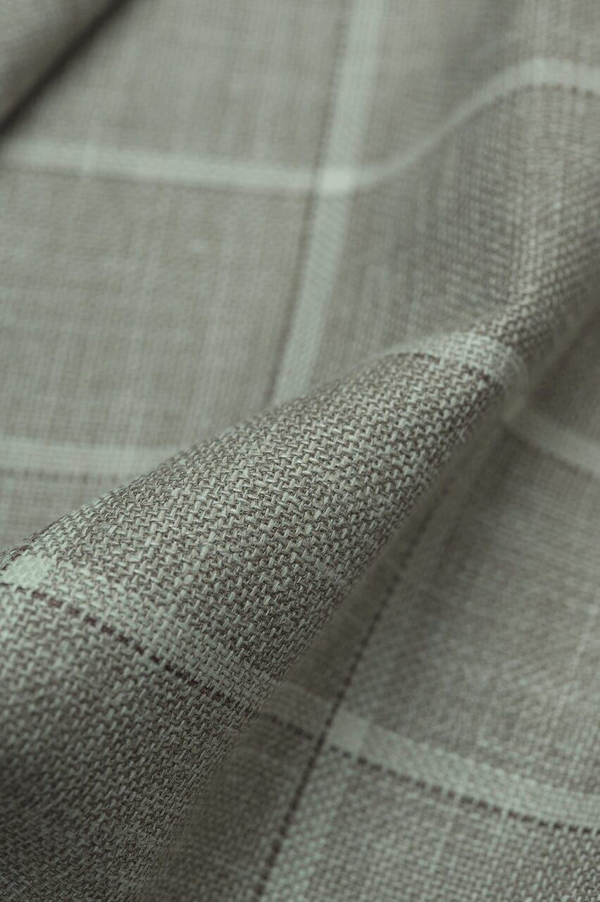 LaGondola Suit Fabric-Fratelli Tallia Di Delfino GC50116 Fratelli Tallia Di Delfino Beige Plaid Jacketing