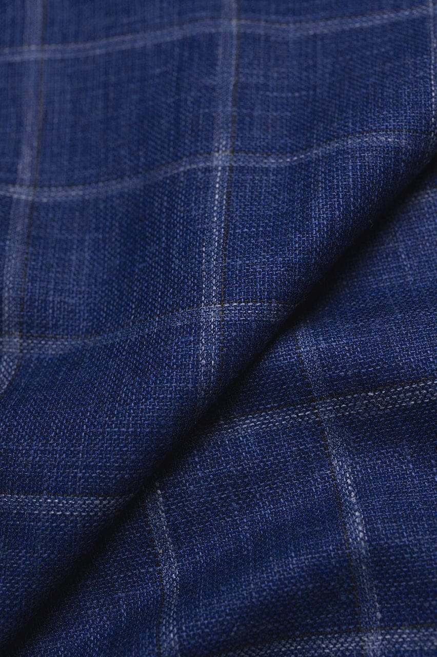 LaGondola Suit Fabric-Fratelli Tallia Di Delfino GC50117 Fratelli Tallia Di Delfino Navy Plaid Jacketing