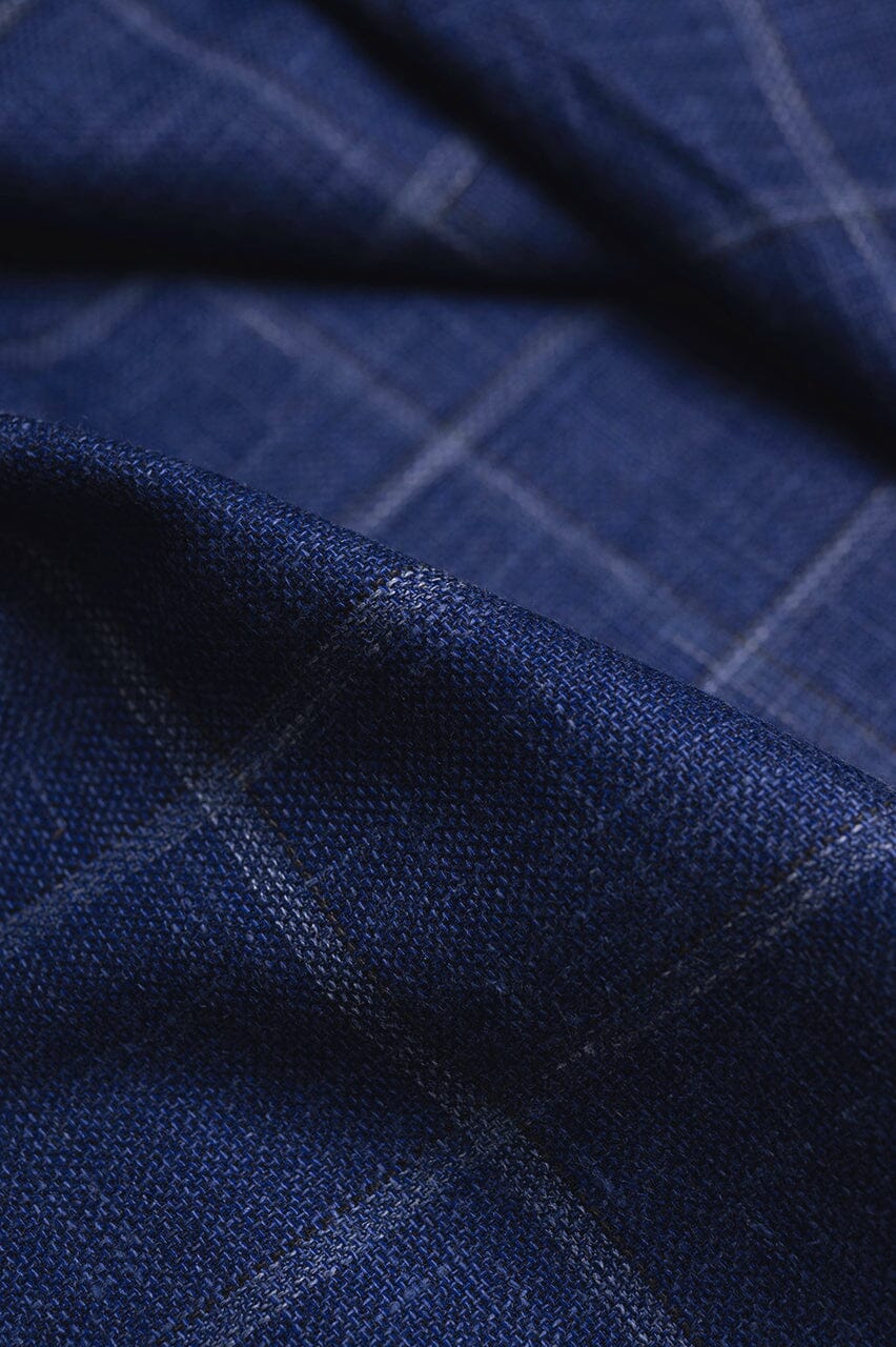 LaGondola Suit Fabric-Fratelli Tallia Di Delfino GC50117 Fratelli Tallia Di Delfino Navy Plaid Jacketing