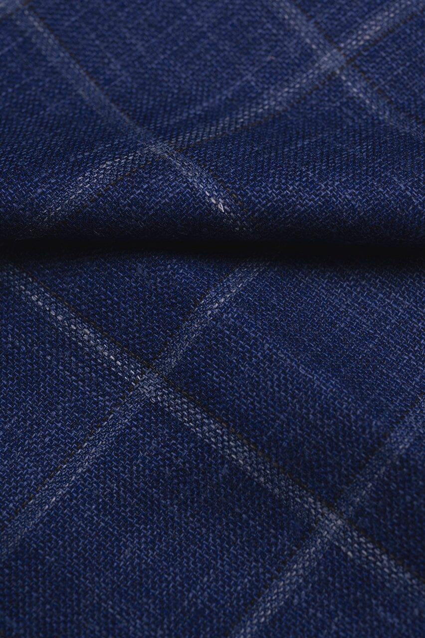 LaGondola Suit Fabric-Fratelli Tallia Di Delfino GC50117 Fratelli Tallia Di Delfino Navy Plaid Jacketing