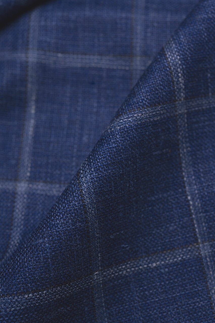 LaGondola Suit Fabric-Fratelli Tallia Di Delfino GC50117 Fratelli Tallia Di Delfino Navy Plaid Jacketing