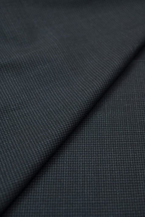 GC39443 Charcoal Houndstooth Stretched Wool (Price Per 0.25m) Modern Loro Piana