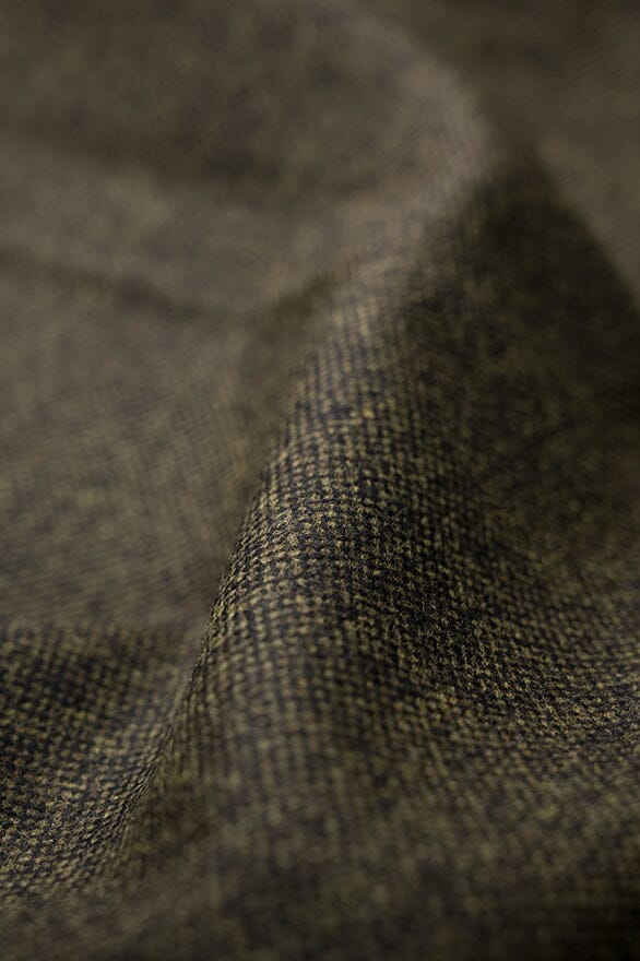 Vintage Suit Fabrics-Giorgio Vallino V20395 Moss Green Birdeye Wool Jacketing -1.7m