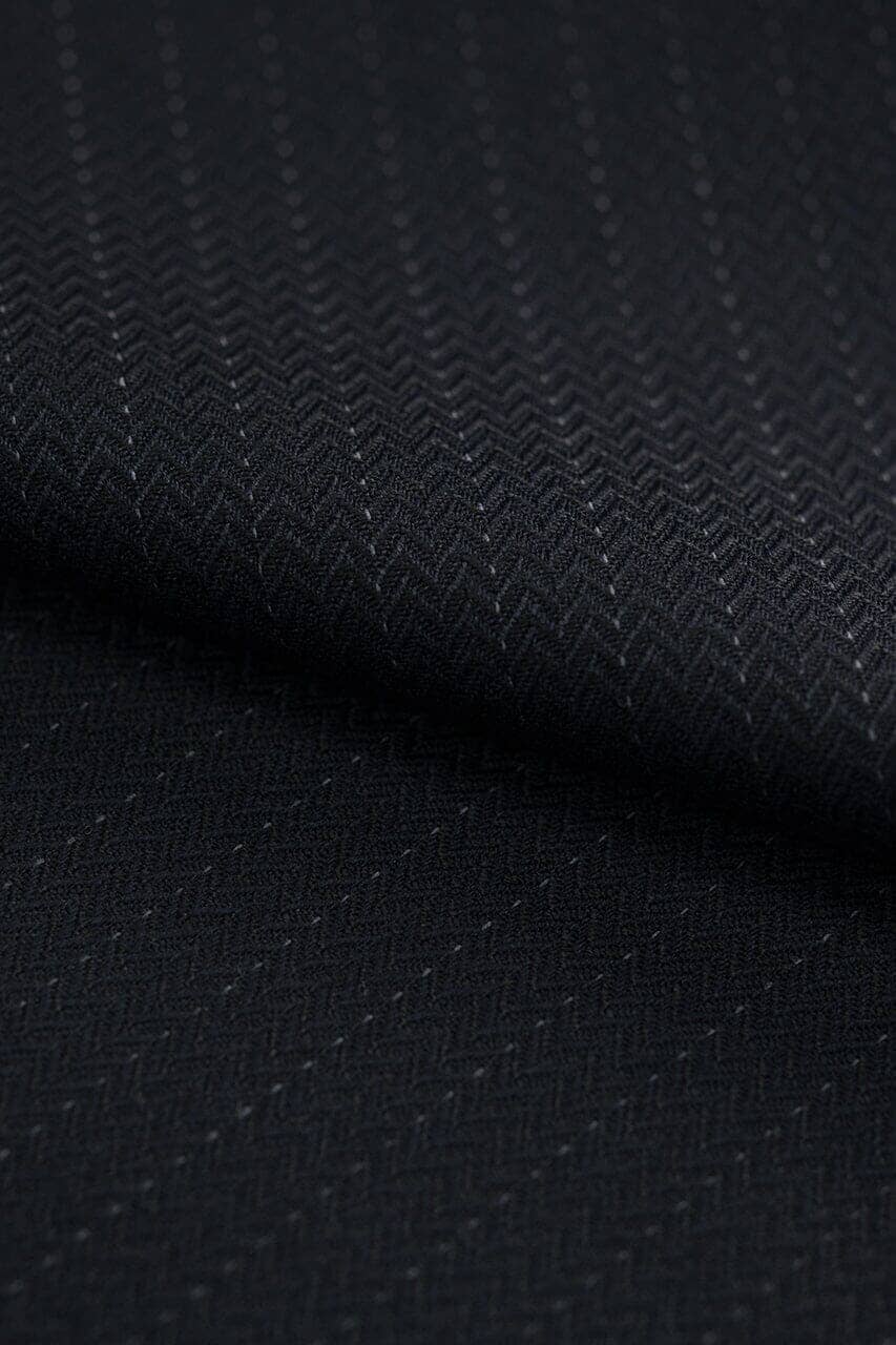 Vintage Suit Fabrics-Giovanni Valentino V20536 Dark Slate Blue Stripe 120s Wool -3m