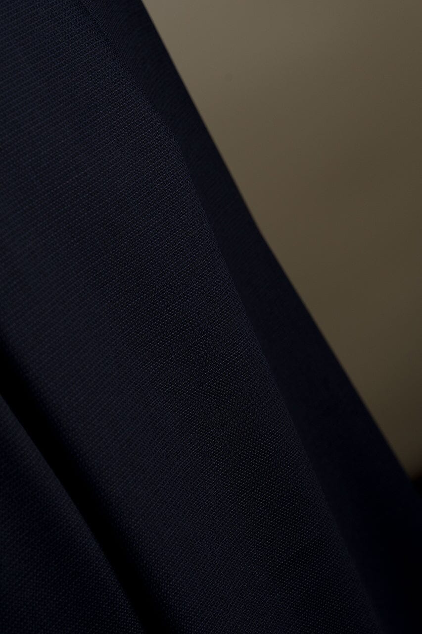 Vintage Suit Fabrics-Giovanni Valentino V23503 Giovanni Valentino Dark Blue Wool Suiting -3.1m