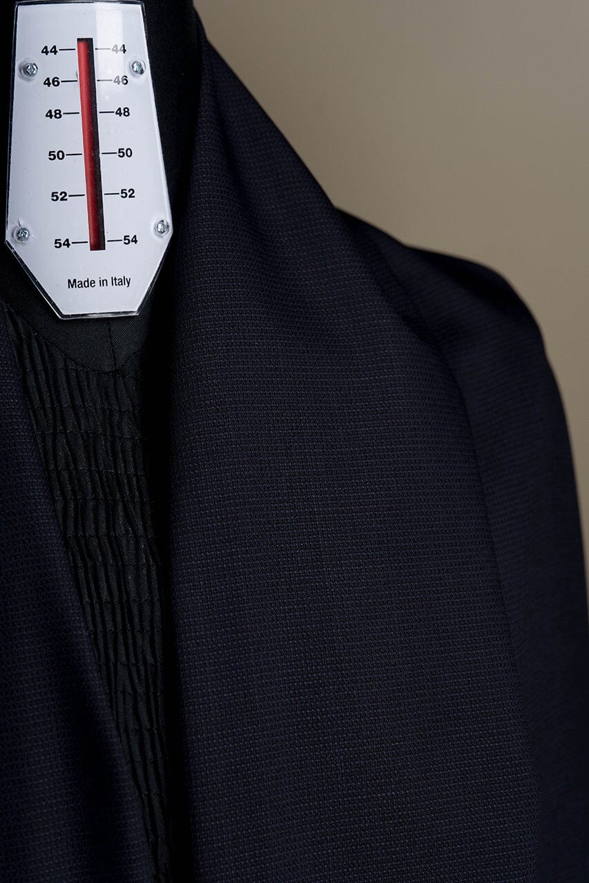 Vintage Suit Fabrics-Giovanni Valentino V23503 Giovanni Valentino Dark Blue Wool Suiting -3.1m