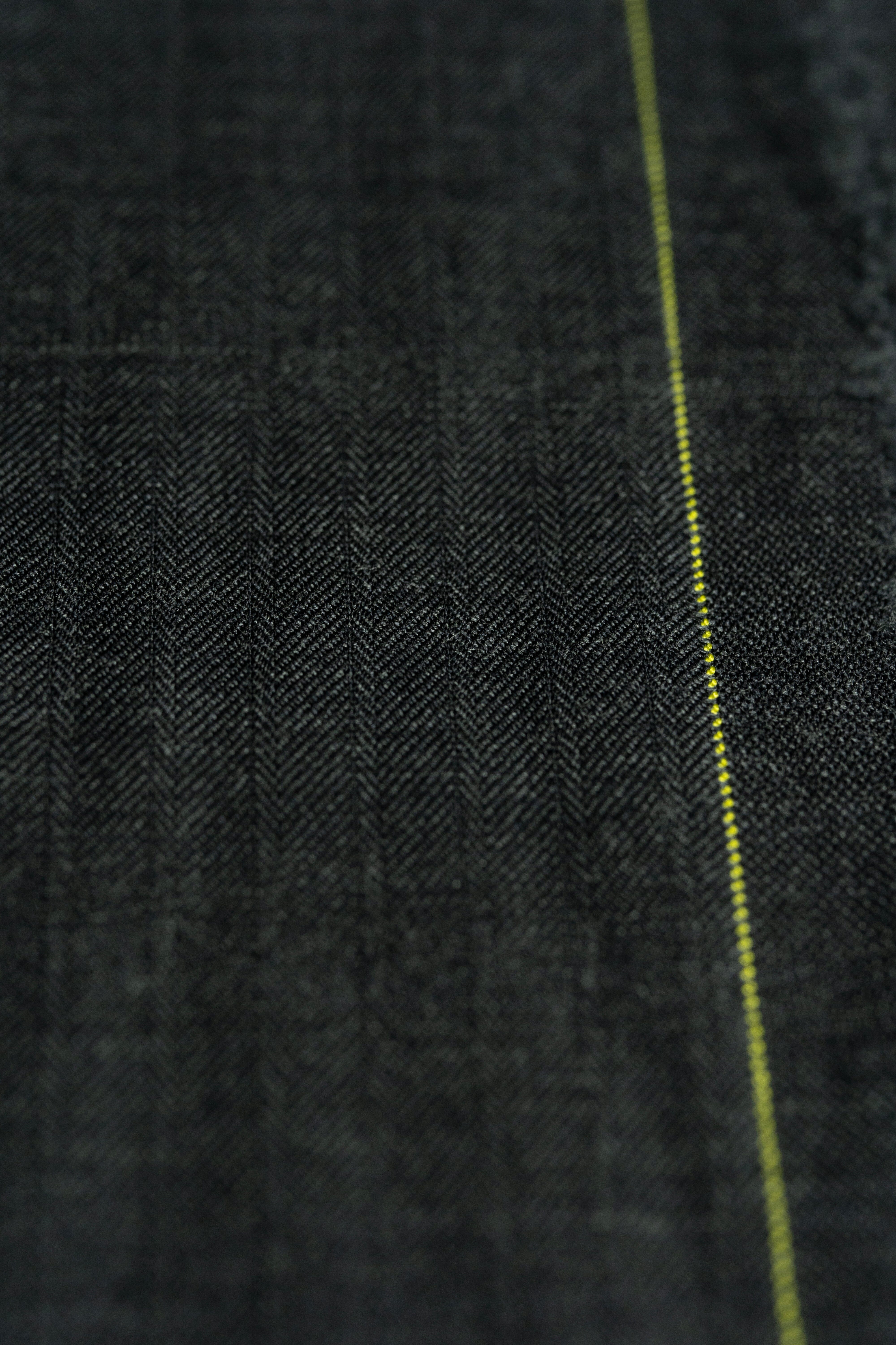 Modern Suit Fabrics-Holland & Sherry GC30246 Holland & Sherry Charcoal Herringbone Super 130's Wool Suiting - 2.9m