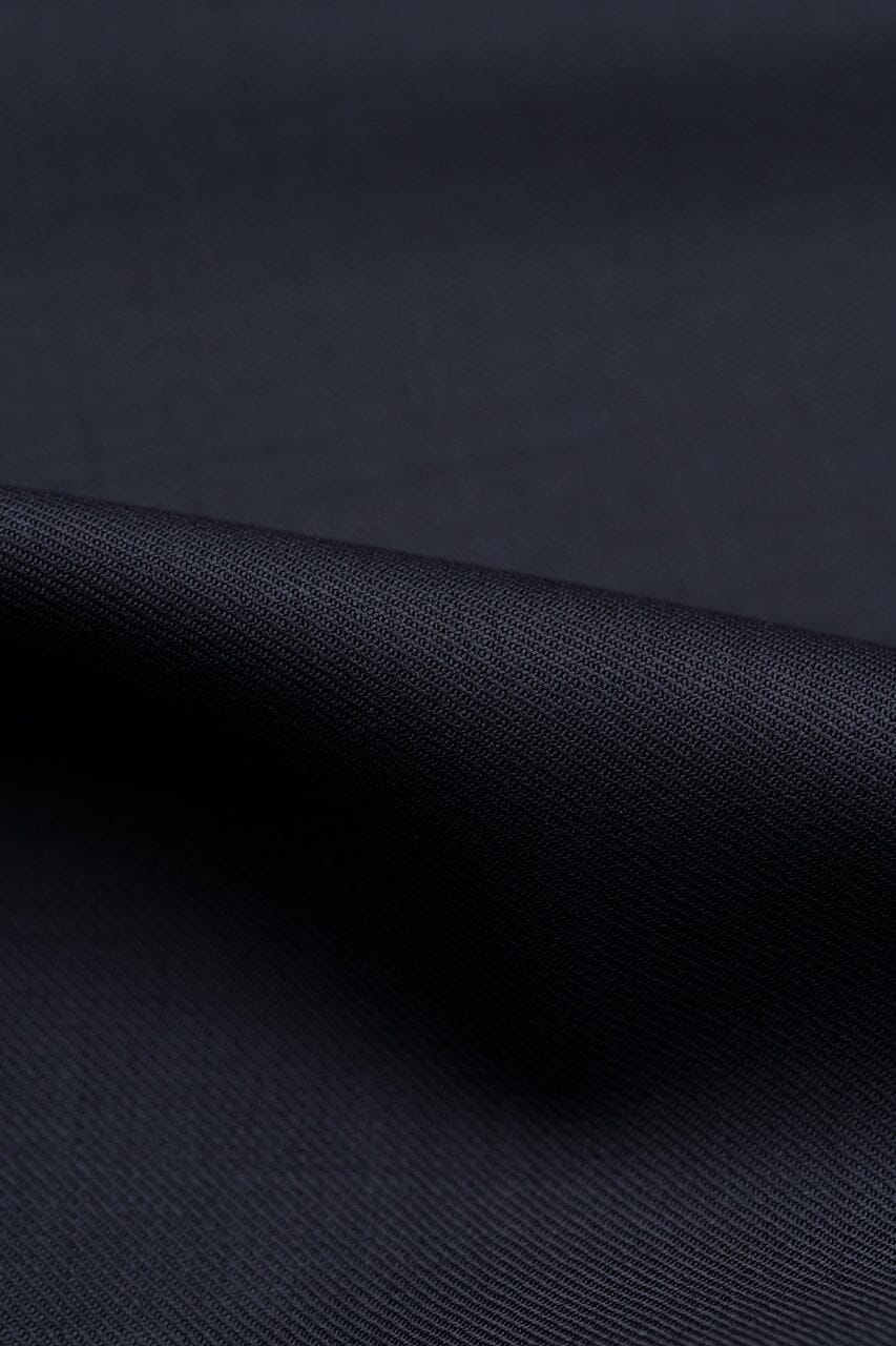 Modern Suit Fabrics-Huddersfield Cloth ZH1540 Dark Navy Twill Wool For Suit-2.7m