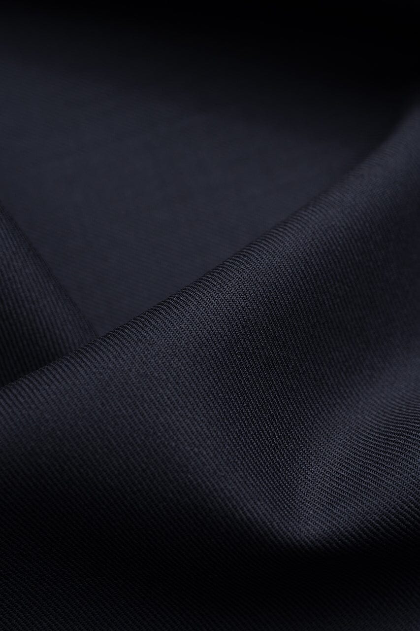 Modern Suit Fabrics-Huddersfield Cloth ZH1540 Dark Navy Twill Wool For Suit-2.7m