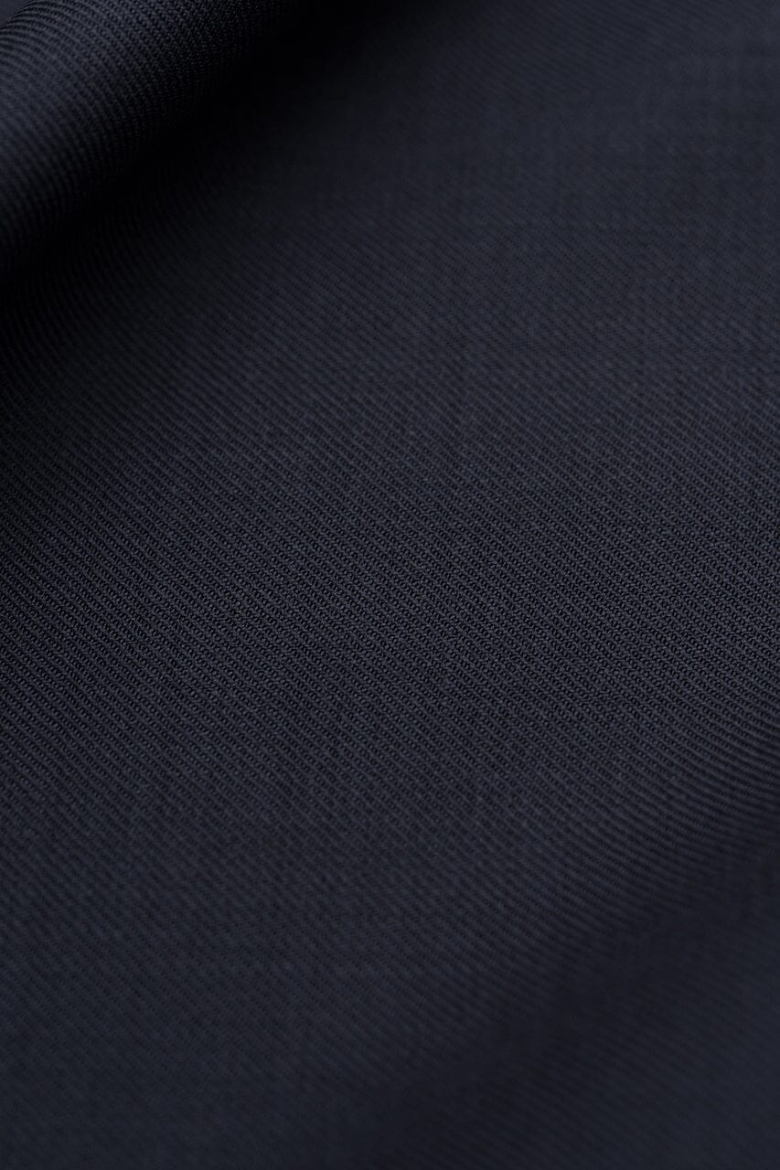 Modern Suit Fabrics-Huddersfield Cloth ZH1540 Dark Navy Twill Wool For Suit-2.7m