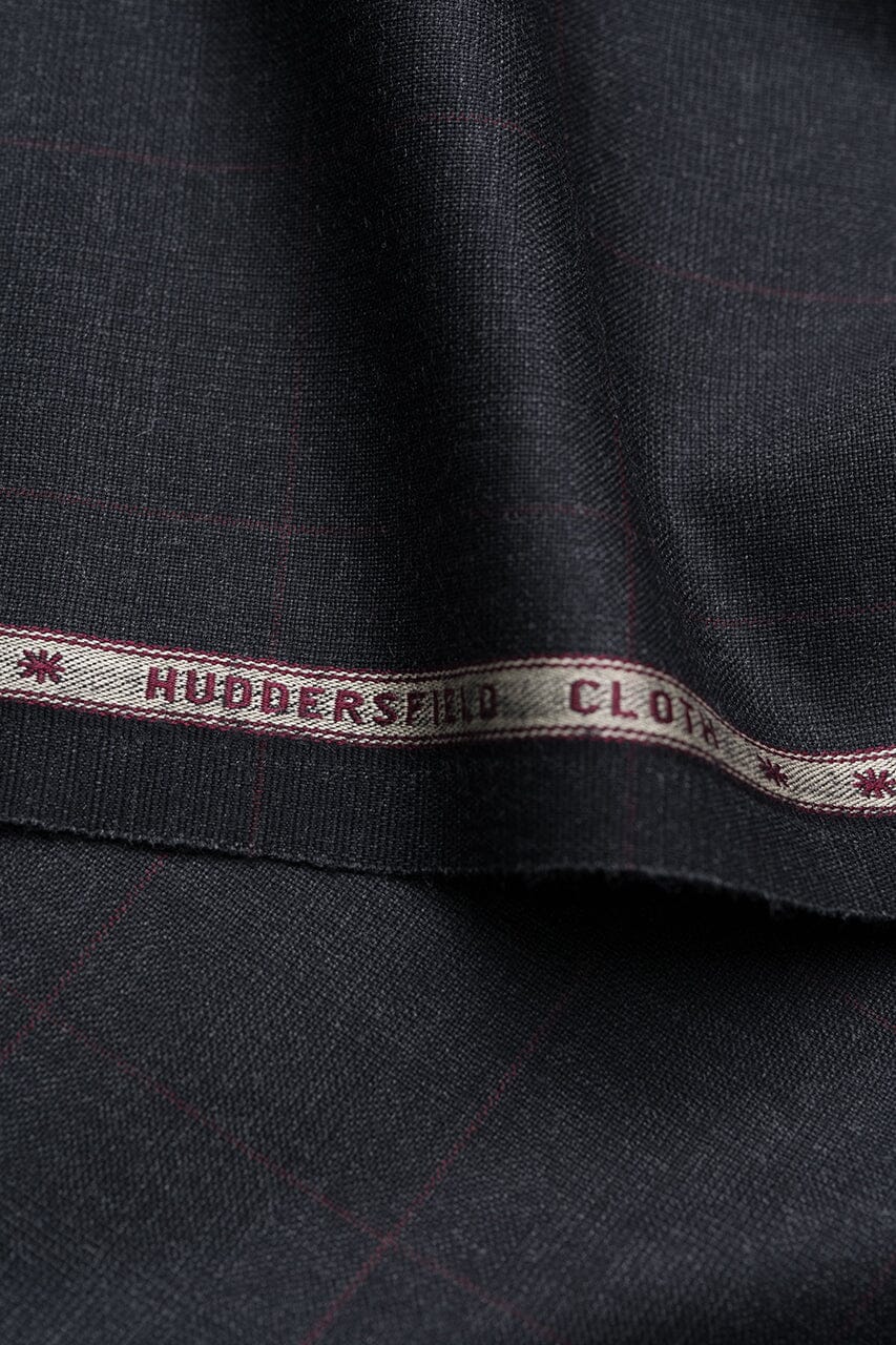 Modern Suit Fabrics-Huddersfield Cloth ZLS3704 Super 120's Dark Grey PoW for Suits-3.1m