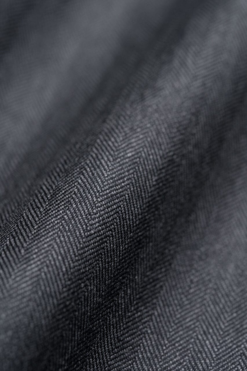 Modern Suit Fabrics-Huddersfield Cloth ZLS3728 Super 120's Charcoal Herringbone for Suits-3.5m