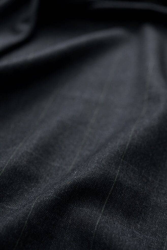 Vintage Suit Fabrics-Jakob Krebs V20139 Dark Charcoal Windowpane Suiting-2.9m