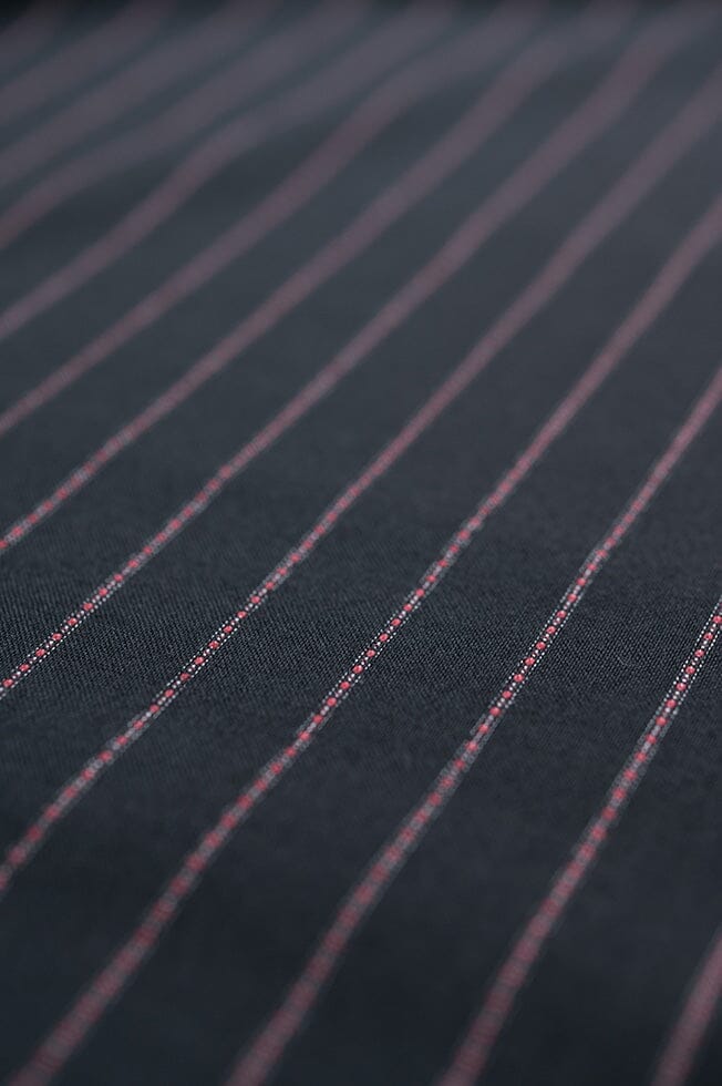 V20257 Red Stripe Wool-3m Vintage Suit Fabrics John Cooper