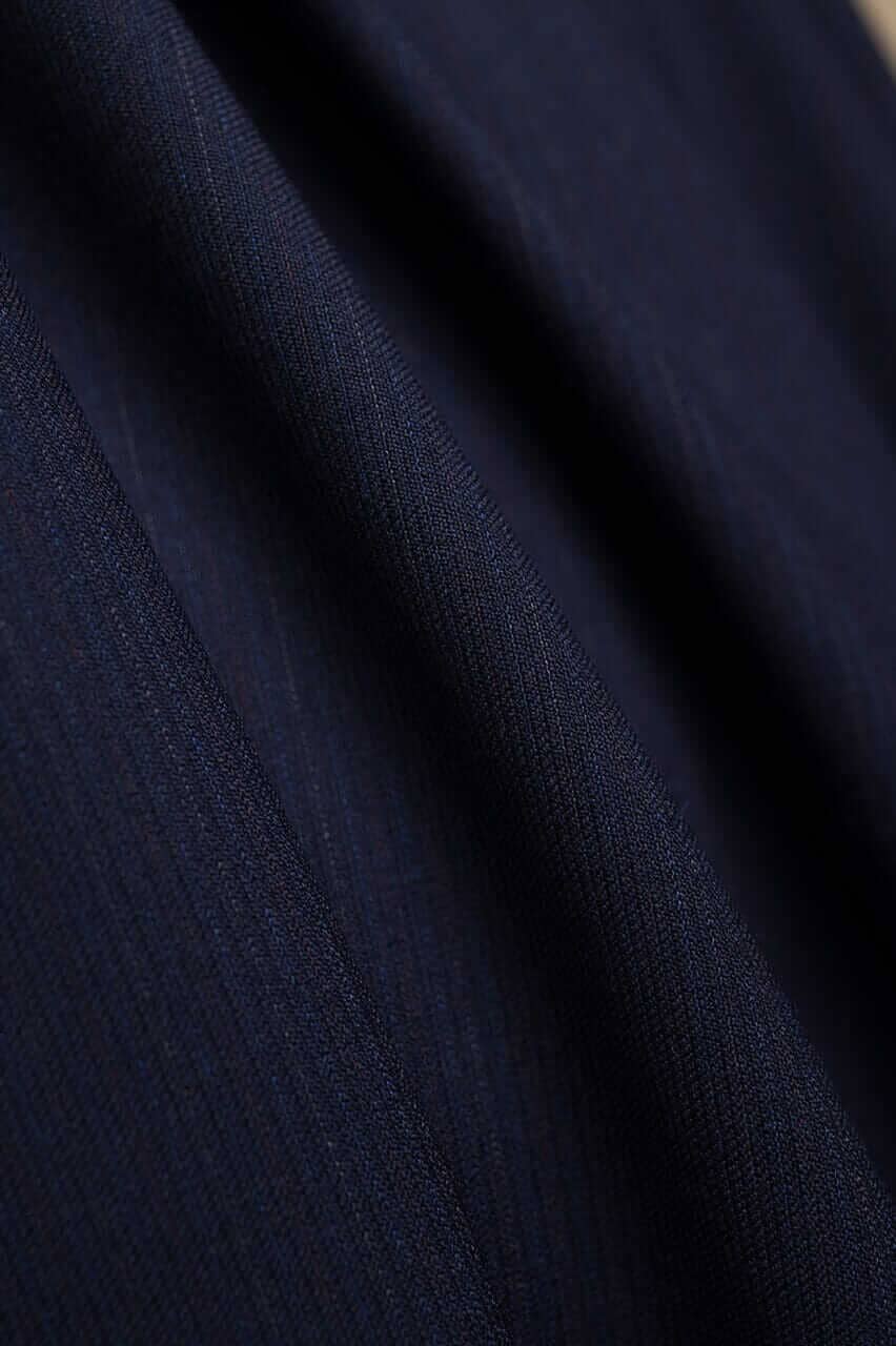 Vintage Suit Fabrics-John Cooper V23346 John Cooper Blue Stripe 120's Wool Suiting -3.1m