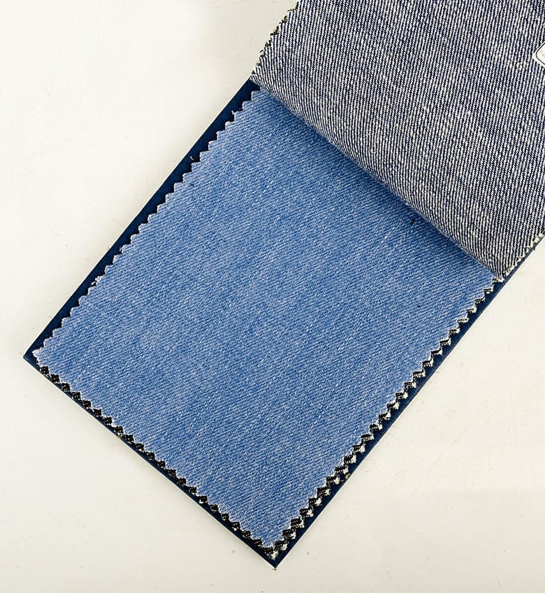 TheKhakiClub Suit Fabric-Kuroki Fabrics D3202-C. Washed Indigo 3x1 Right Hand Twill Denim, Natural Indigo