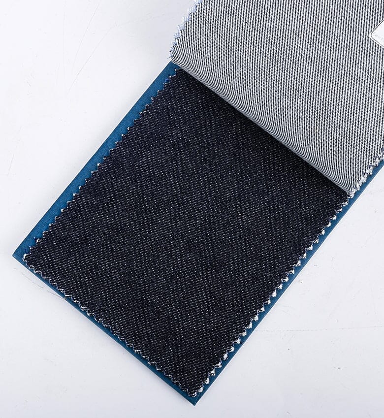 TheKhakiClub Suit Fabric-Kuroki Fabrics D3203-B Light Washed Indigo 3x1 Right Hand Twill Denim, Uneven Yarn