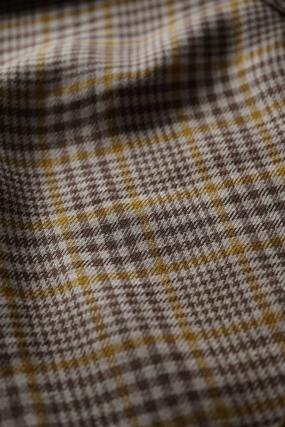 L3002 Brown and Yellow Check Heavy Linen, 440g (Price per0.25m) TheKhakiClub Spence Bryson