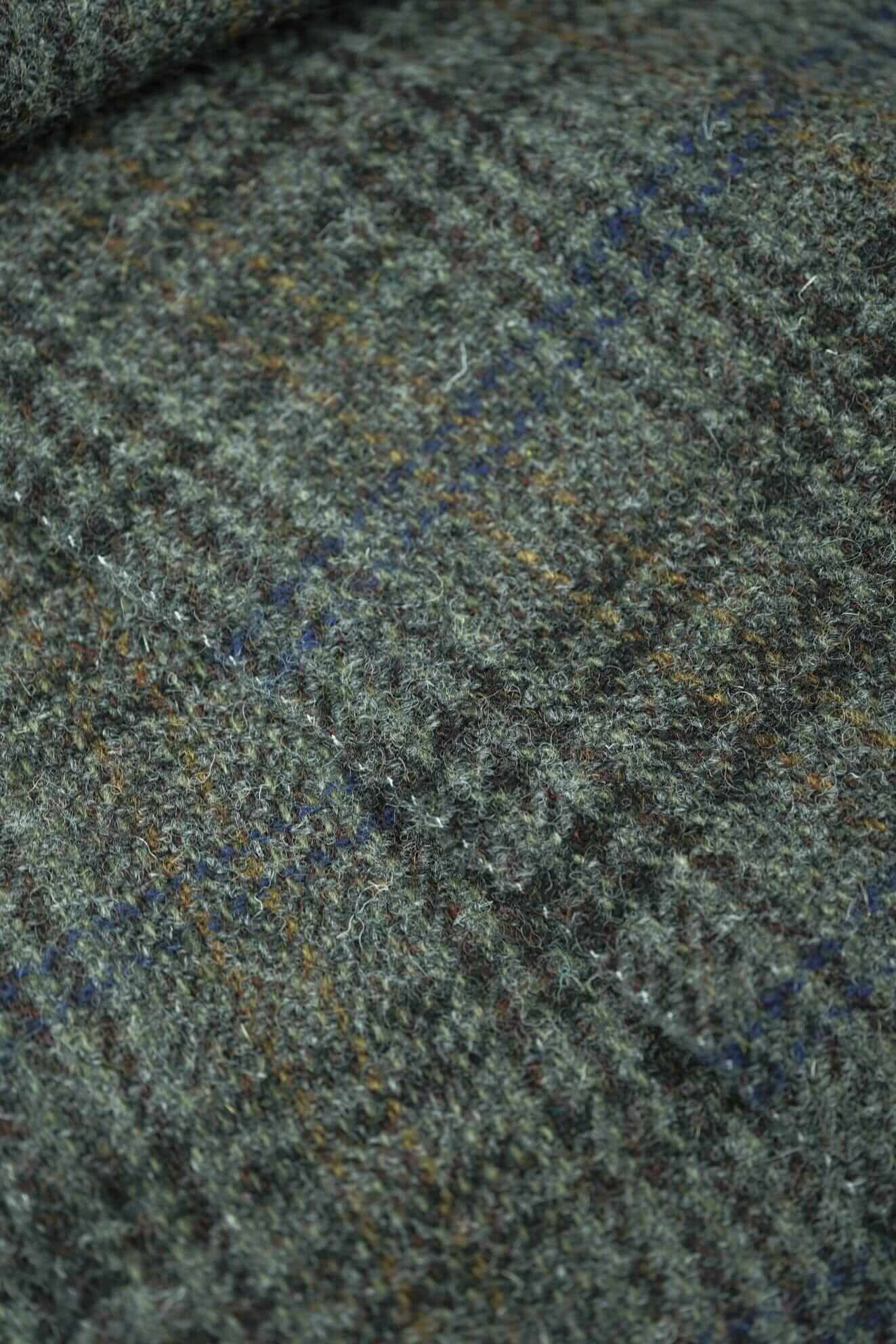 Modern Suit Fabrics-LaGondola Moss Green Glencheck Tweed