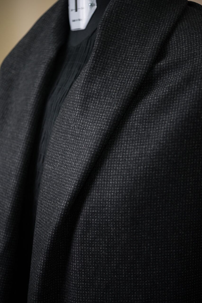 Modern Suit Fabrics-LaGondola SEC2305 Dark Charcoal Pinhead Jacketing-2.1m