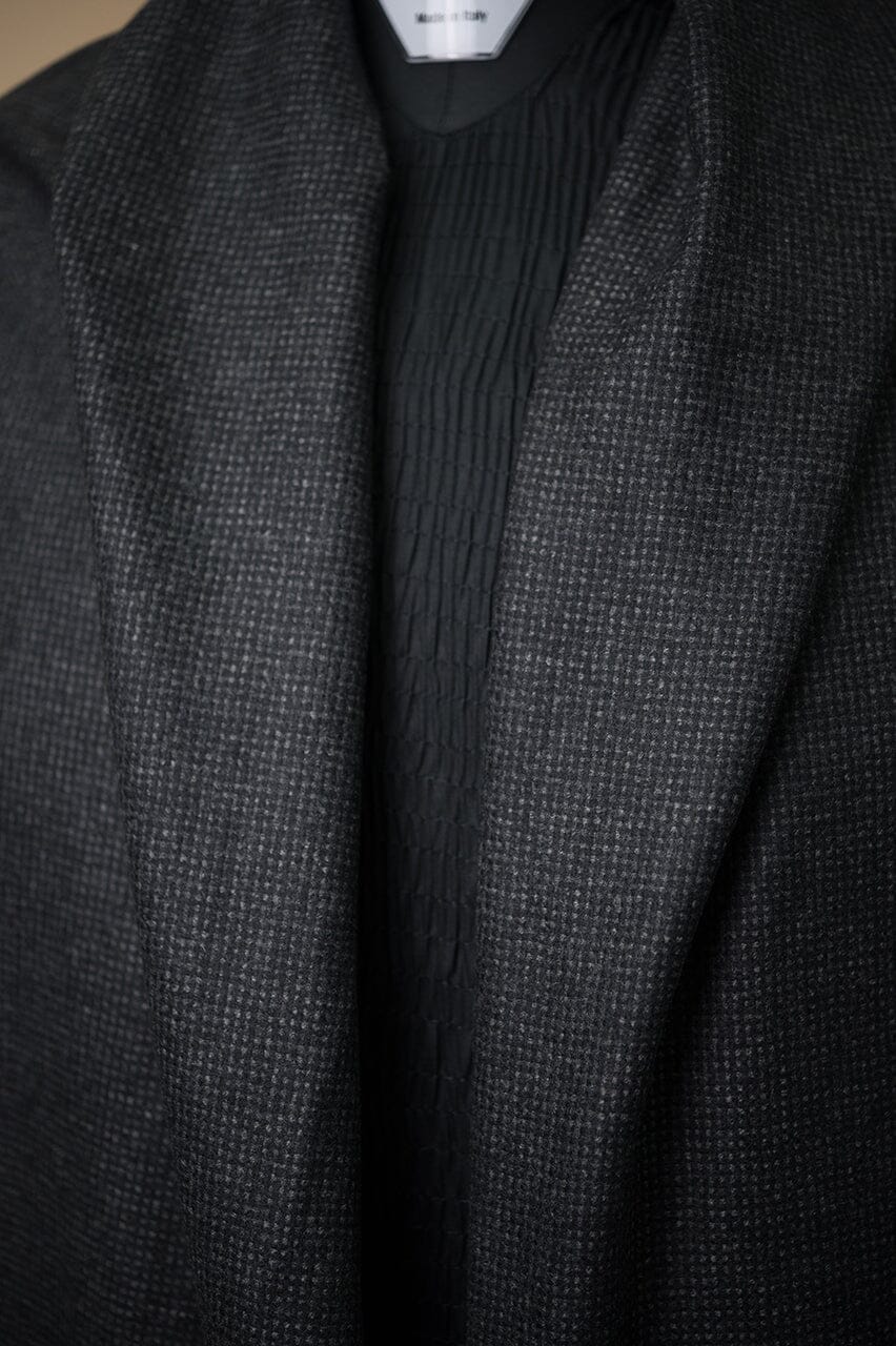 Modern Suit Fabrics-LaGondola SEC2305 Dark Charcoal Pinhead Jacketing-2.1m