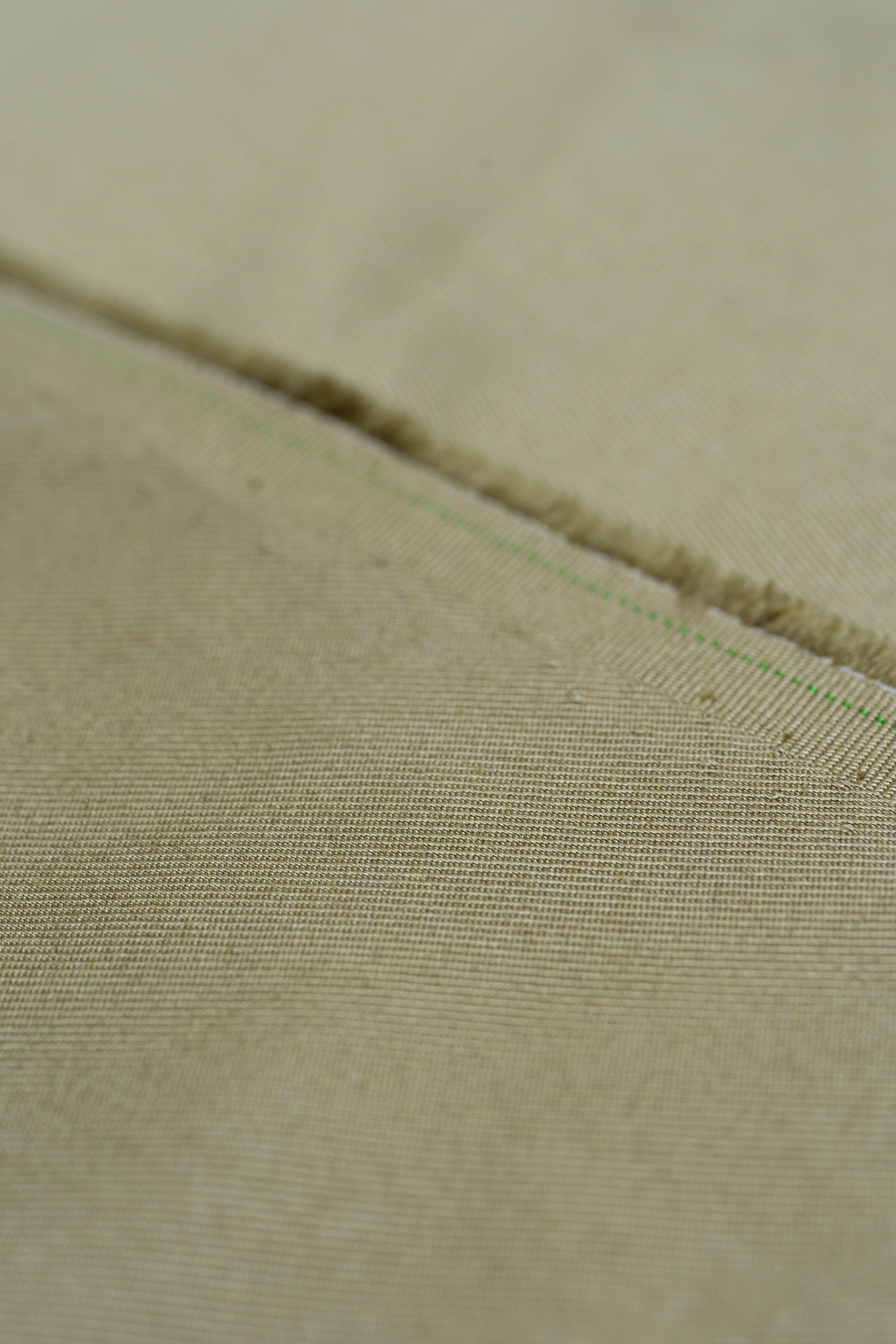 Modern Suit Fabrics-Loro Piana N704068 Loro Piana Taupe Twill Cotton Trousers-1.3m