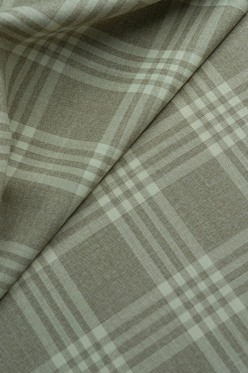 Modern Suit Fabrics-Marling & Evans 17303/B2 Marling & Evans Beige Check Wool-3.1m