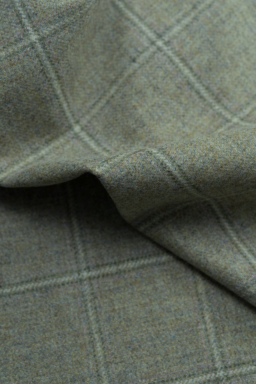 LaGondola Suit Fabric-Marton Mills GC50505 Marton Mills Winte Jacketing-7x8cm Beige Windowpane