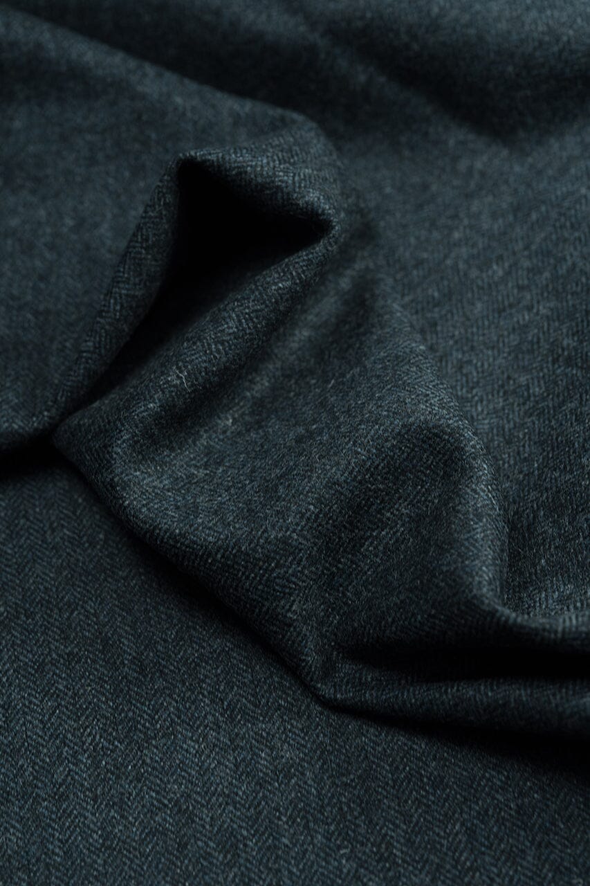 LaGondola Suit Fabric-Marton Mills GC50524 Marton Mills Winte Jacketing-Midnight NavyHerringbone