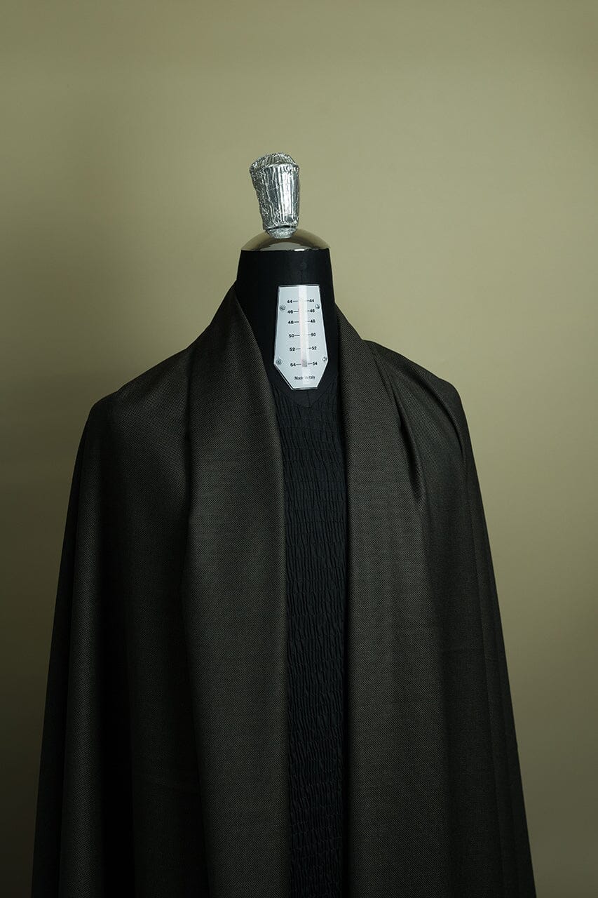 Vintage Suit Fabrics-Marzoni V23420 Marzoni Coffee Nailhead Wool Cashmere Suiting -2.7m