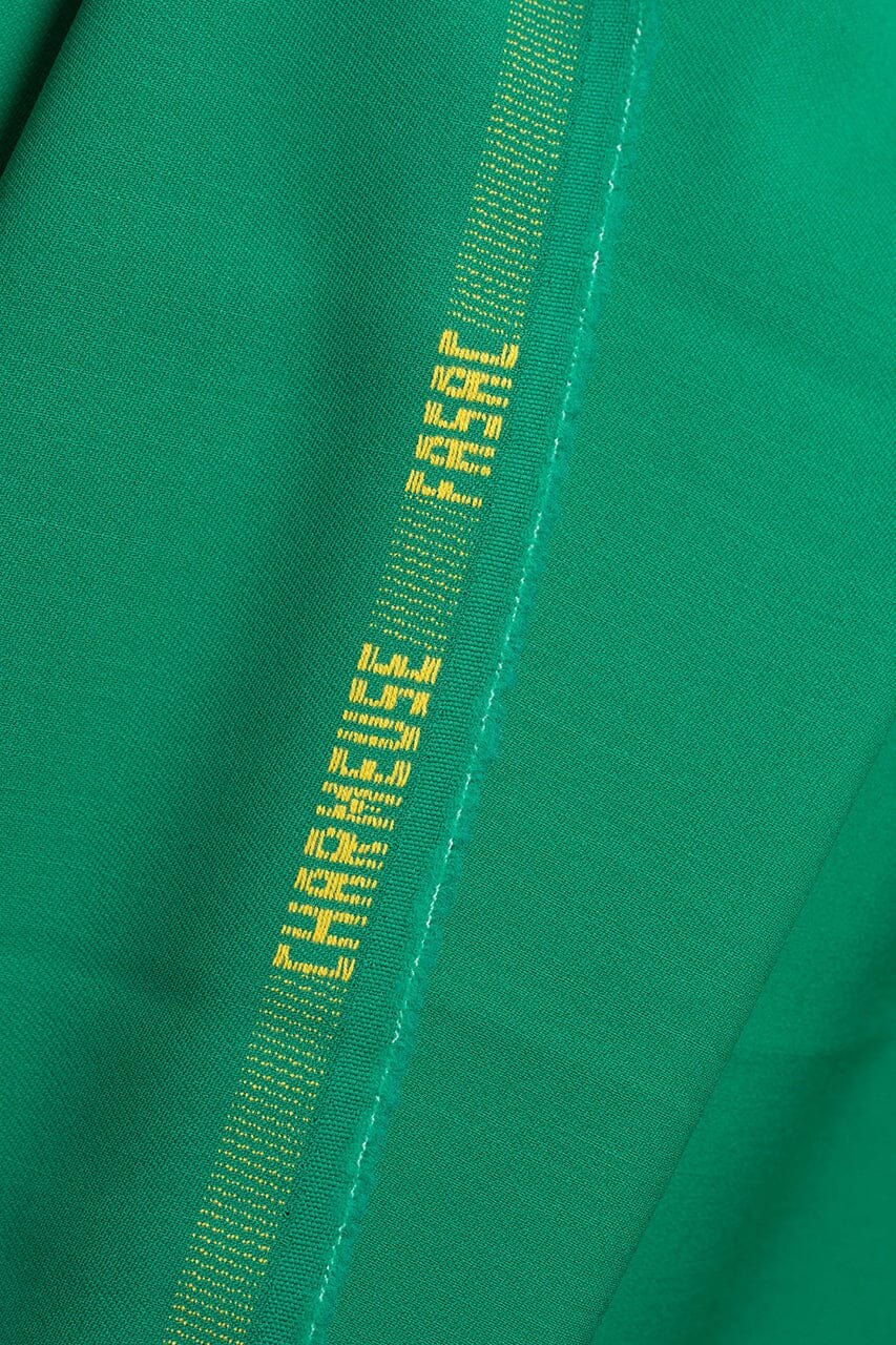 Vintage Suit Fabrics-Marzoni V23428 Green Wool Jacketing -2m
